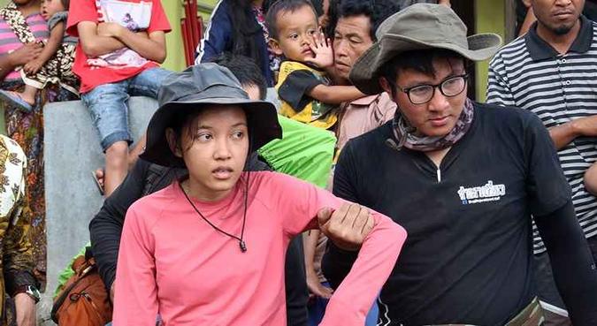 Cerca de 800 alpinistas estavam na montanha no momento do sismo(foto: Pikong/AFP) Cerca de 800 alpinistas estavam na montanha no momento do sismo(foto: Pikong/AFP)