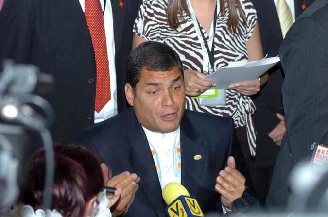 A Justiça do Equador decretou nesta terça-feira (3/7) a prisão preventiva do ex-presidente Rafael Correa (2007-2017)(foto: Carlos Moura/CB/D.A Press) A Justiça do Equador decretou nesta terça-feira (3/7) a prisão preventiva do ex-presidente Rafael Correa (2007-2017)(foto: Carlos Moura/CB/D.A Press)