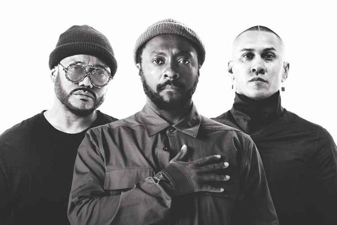 Apl.de.ap, Will.i.am e Taboo compõem a formação atual do Black Eyed Peas(foto: Universal Music/Divulgação) Apl.de.ap, Will.i.am e Taboo compõem a formação atual do Black Eyed Peas(foto: Universal Music/Divulgação)