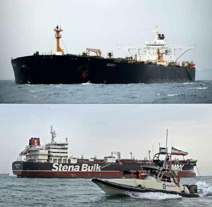 Superpetroleiro Grace 1 depois de ter sido sequestrado na costa de Gibraltar pelas forças britânicas (foto: Jorge Guerrero, Hasan Shirvani/AFP/MIZAN NEWS AGENCY) Superpetroleiro Grace 1 depois de ter sido sequestrado na costa de Gibraltar pelas forças britânicas (foto: Jorge Guerrero, Hasan Shirvani/AFP/MIZAN NEWS AGENCY)