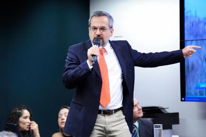 Weintraub disse que a Polícia Militar precisa poder entrar no campus dessas instituições para interromper essa situação(foto: Cleia Viana/Câmara dos Deputados) Weintraub disse que a Polícia Militar precisa poder entrar no campus dessas instituições para interromper essa situação(foto: Cleia Viana/Câmara dos Deputados)