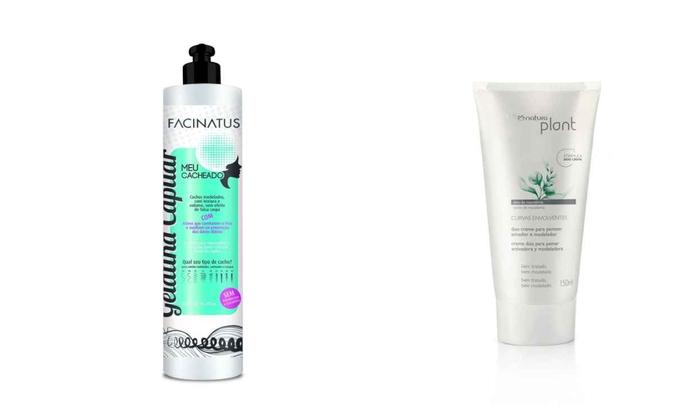 Gelatina capilar Facinatus (R$ 47,99) e Duo Creme para Pentear Ativador e Modelador Plant, da Natura (R$ 40,10)(foto: Divulgação) Gelatina capilar Facinatus (R$ 47,99) e Duo Creme para Pentear Ativador e Modelador Plant, da Natura (R$ 40,10)(foto: Divulgação)