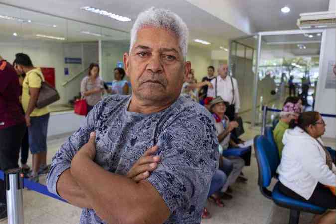 Antônio Farias afirma que o INSS não faz nada para ajudar os aposentados contra os bancos (foto: Vinícius Cardoso Vieira/CB/D.A Press)