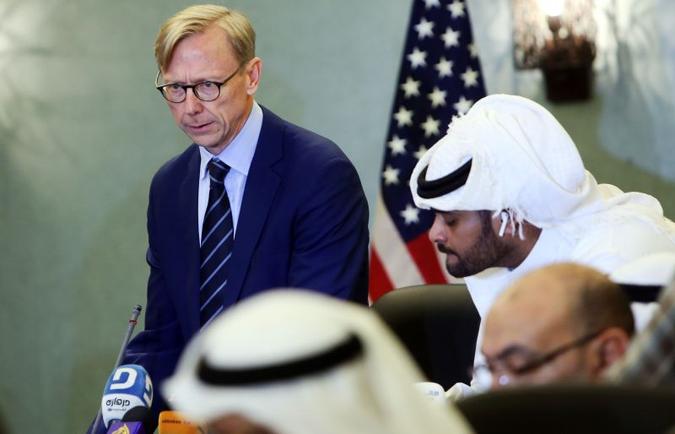 Enviado especial dos Estados Unidos no Irã, Brian Hook, diz que navio carregava armamentos pesados(foto: Yasser Al-Zayyat/AFP) Enviado especial dos Estados Unidos no Irã, Brian Hook, diz que navio carregava armamentos pesados(foto: Yasser Al-Zayyat/AFP)
