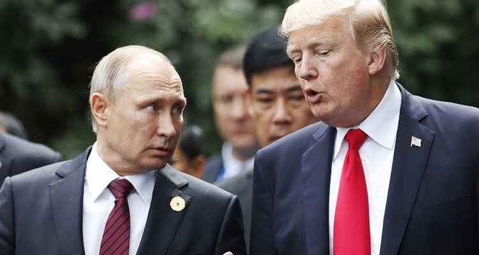 Em 2017, Donald Trump assumiu que a Rússia talvez tivesse interferido nas eleições presidenciais americanas(foto: Jorge Silva / Pool / AFP) Em 2017, Donald Trump assumiu que a Rússia talvez tivesse interferido nas eleições presidenciais americanas(foto: Jorge Silva / Pool / AFP)