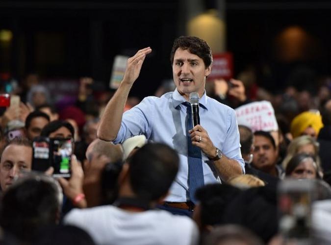 Primeiro-ministro canadense e candidato a reeleição Justin Trudeau(foto: Don MacKinnon/AFP) Primeiro-ministro canadense e candidato a reeleição Justin Trudeau(foto: Don MacKinnon/AFP)