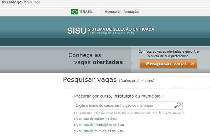 (foto: Reprodução/Sisu) (foto: Reprodução/Sisu)