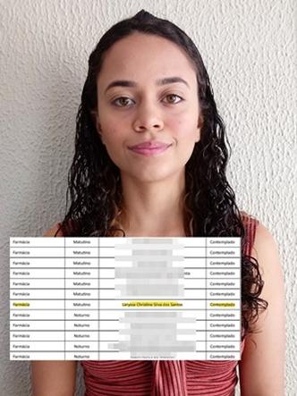 Contemplada no primeiro semestre para bolsa em farmácia, Laryssa Christine aguarda respostas do UDF(foto: Arquivo pessoal)