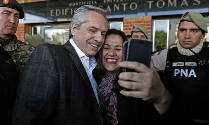 Alberto Fernández tenta chegar à presidência da Argentina tendo Cristina Kirchner como vice(foto: AFP / ALEJANDRO PAGNI) Alberto Fernández tenta chegar à presidência da Argentina tendo Cristina Kirchner como vice(foto: AFP / ALEJANDRO PAGNI)