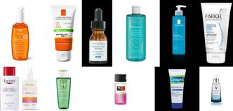 Esquerda para a direita: Sabonete Actine (R$ 39,90);Protetor Solar Anthelios La Roche-Posay (R$ 84,90);Blemish Age Defense Skinceuticals (R$ 169,00);Sabonete Líquido Effaclar concentrado (R$ 32,90); Sabonete Líquido para peles sensíveis Fisiogel (R$ 56,90); Sabonete Líquido Eucerin (R$ 57,60); Loção Tônica Dermage (R$ 94,90); Normaderm Tônico Adstringente da Vichy (R$ 89,90); Demaquilante N 21 (R$ 21,90); Sabonete Líquido Cetaphil para pele oleosa e sensível (preço sob consulta); Sabonete Líquido Effaclar concentrado (R$ 32,90); (foto: Divulgação) Esquerda para a direita: Sabonete Actine (R$ 39,90);Protetor Solar Anthelios La Roche-Posay (R$ 84,90);Blemish Age Defense Skinceuticals (R$ 169,00);Sabonete Líquido Effaclar concentrado (R$ 32,90); Sabonete Líquido para peles sensíveis Fisiogel (R$ 56,90); Sabonete Líquido Eucerin (R$ 57,60); Loção Tônica Dermage (R$ 94,90); Normaderm Tônico Adstringente da Vichy (R$ 89,90); Demaquilante N 21 (R$ 21,90); Sabonete Líquido Cetaphil para pele oleosa e sensível (preço sob consulta); Sabonete Líquido Effaclar concentrado (R$ 32,90); (foto: Divulgação)
