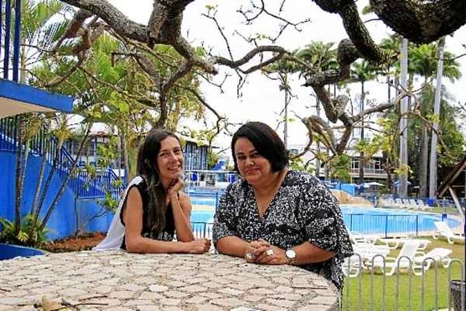 Clara Camarano e Flavia Teixeira: o clube é uma segunda casa(foto: Marcelo Ferreira/CB/D.A Press) Clara Camarano e Flavia Teixeira: o clube é uma segunda casa(foto: Marcelo Ferreira/CB/D.A Press)