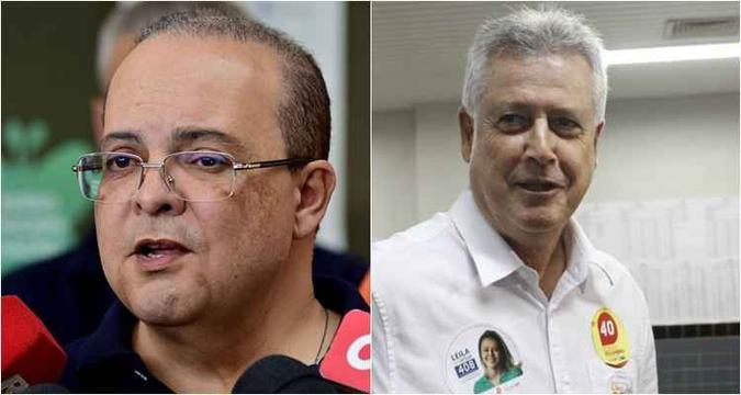 Em Brasília, o segundo turno entre Ibaneis e Rollemberg não estava previsto nas pesquisas(foto: Crédito das fotos da montagem: Marcelo Ferreira/CB/D.A Press e Ana Rayssa/Esp. CB/D.A Press) Em Brasília, o segundo turno entre Ibaneis e Rollemberg não estava previsto nas pesquisas(foto: Crédito das fotos da montagem: Marcelo Ferreira/CB/D.A Press e Ana Rayssa/Esp. CB/D.A Press)