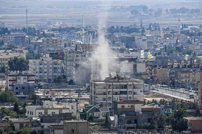 Operação militar da Turquia contra as forças curdas entra no sexto dia na Síria(foto: Ozan Kose/AFP) Operação militar da Turquia contra as forças curdas entra no sexto dia na Síria(foto: Ozan Kose/AFP)