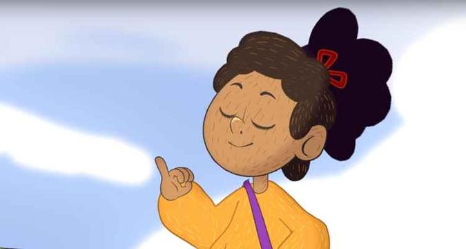 'Min e as mãozinhas' é a primeira animação totalmente em Libras no Brasil(foto: Reprodução/Youtube) 'Min e as mãozinhas' é a primeira animação totalmente em Libras no Brasil(foto: Reprodução/Youtube)