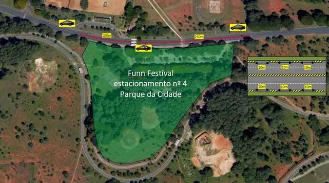 Entre 10h e 2h, haverá controle de tráfego e travessia de pedestres no Parque da Cidade(foto: Detran/Divulgação) Entre 10h e 2h, haverá controle de tráfego e travessia de pedestres no Parque da Cidade(foto: Detran/Divulgação)
