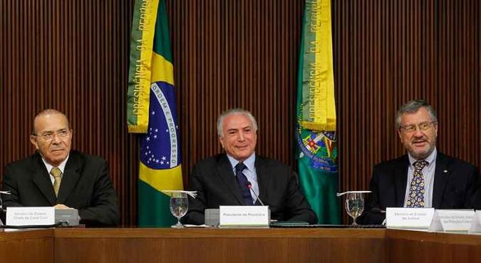 No encontro, que se configurou mais como um balanço das ações, Temer citou os avanços conseguidos até agora pelo governo(foto: Marcos Corrêa/PR) No encontro, que se configurou mais como um balanço das ações, Temer citou os avanços conseguidos até agora pelo governo(foto: Marcos Corrêa/PR)