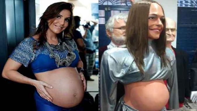 Boneca gigante foi reformada com o atual visual da cantora(foto: Instagram/Reprodução e Embaixada dos Bonecos Gigantes de Olinda/Divulgação ) Boneca gigante foi reformada com o atual visual da cantora(foto: Instagram/Reprodução e Embaixada dos Bonecos Gigantes de Olinda/Divulgação )
