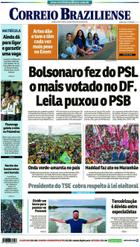 Confira a Capa do Jornal Correio Braziliense do dia 22/10/2018