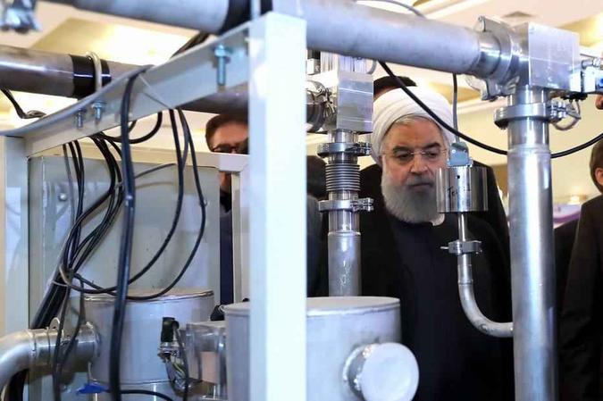 Hassan Rohani participou do Dia Nacional da Tecnologia Nuclear, em Teerã (foto: Presidência Iraniana/AFP) Hassan Rohani participou do Dia Nacional da Tecnologia Nuclear, em Teerã (foto: Presidência Iraniana/AFP)