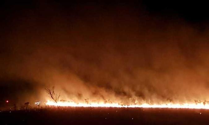 Incêndio florestal na Estação Ecológica de Águas Emendadas (foto: Divulgação/CBMF) Incêndio florestal na Estação Ecológica de Águas Emendadas (foto: Divulgação/CBMF)