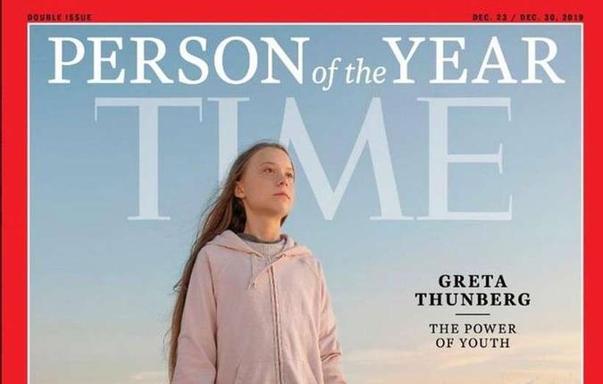 Greta Thunberg eleita personalidade do ano de 2019(foto: Reprodução/ Times) Greta Thunberg eleita personalidade do ano de 2019(foto: Reprodução/ Times)