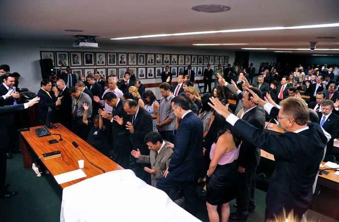 A bancada evangélica da Câmara é a que proporcionalmente tentará reeleger mais membros este ano(foto: David Ribeiro/Agência Câmara) A bancada evangélica da Câmara é a que proporcionalmente tentará reeleger mais membros este ano(foto: David Ribeiro/Agência Câmara)
