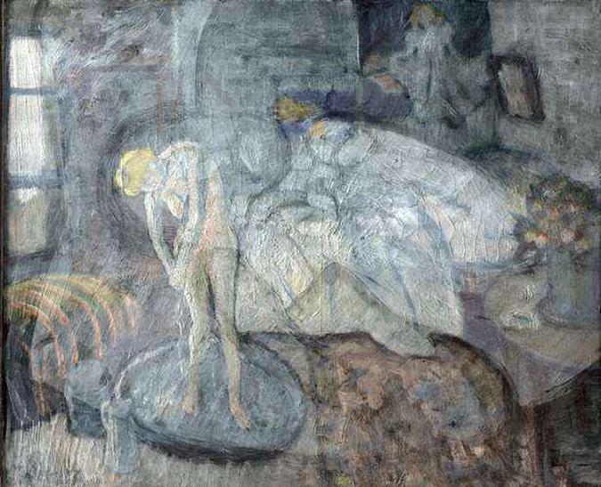 Atribuída à ''fase azul'' de Picasso, quadro esconde outra pintura do mestre espanhol(foto: The Phillips Collection/AFP) Atribuída à ''fase azul'' de Picasso, quadro esconde outra pintura do mestre espanhol(foto: The Phillips Collection/AFP)