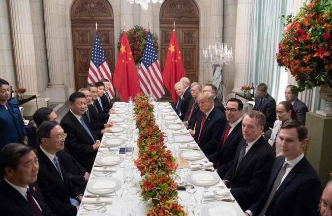 Trump e Xi Jinping em Buenos Aires: EUA adiam alta de impostos por 90 dias(foto: Saul Loeb / AFP ) Trump e Xi Jinping em Buenos Aires: EUA adiam alta de impostos por 90 dias(foto: Saul Loeb / AFP )
