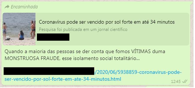 (foto: Reprodução/WhatsApp) (foto: Reprodução/WhatsApp)