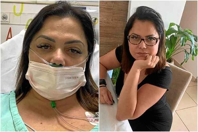Antes e depois do novo coronavírus: a cantora Alessandra Leles recuperou-se da covid-19, mas está com a capacidade respiratória comprometida(foto: Arquivo Pessoal) Antes e depois do novo coronavírus: a cantora Alessandra Leles recuperou-se da covid-19, mas está com a capacidade respiratória comprometida(foto: Arquivo Pessoal)