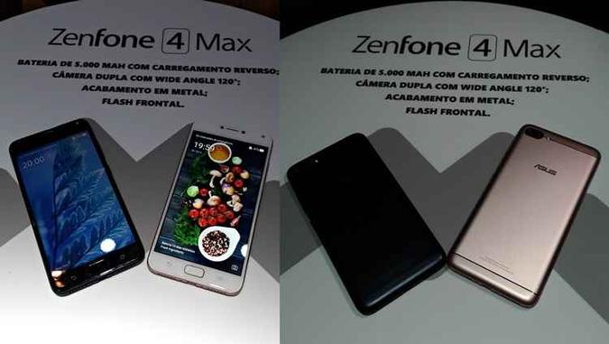 O novo Max chega com ainda mais capacidade de bateria: 5.000mAh(foto: Geison Guedes/Esp. CB/D.A Press) O novo Max chega com ainda mais capacidade de bateria: 5.000mAh(foto: Geison Guedes/Esp. CB/D.A Press)