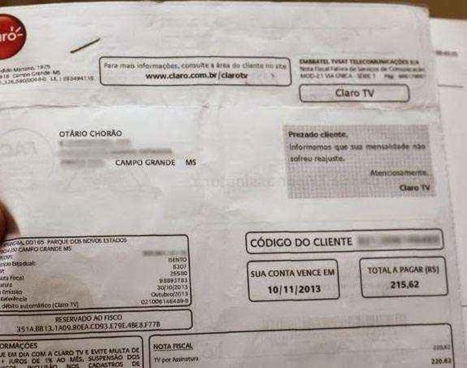Claro Pede Desculpas Ao Cliente Apos Fatura Enderecada Ao Otario