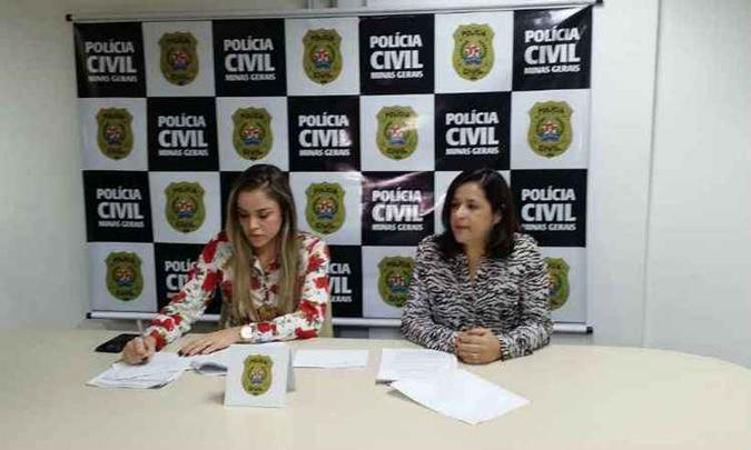 Delegadas Elenice Cristine de Ana Patrícia Ferreira França detalharam o crime(foto: Edesio Ferreira/EM/D.A.Press) Delegadas Elenice Cristine de Ana Patrícia Ferreira França detalharam o crime(foto: Edesio Ferreira/EM/D.A.Press)