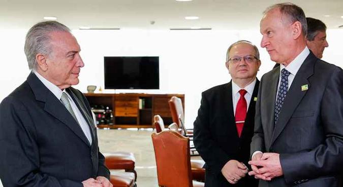 Temer em audiência com Nikolai Patrushev, Secretário do Conselho de Segurança da Federação da Rússia(foto: Marcos Corrêa/PR) Temer em audiência com Nikolai Patrushev, Secretário do Conselho de Segurança da Federação da Rússia(foto: Marcos Corrêa/PR)