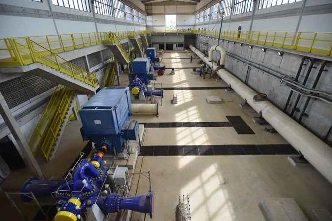 O sistema terá uma vazão 5,6 mil litros de água por segundo(foto: Marcelo Ferreira/CB/D. A. Press) O sistema terá uma vazão 5,6 mil litros de água por segundo(foto: Marcelo Ferreira/CB/D. A. Press)