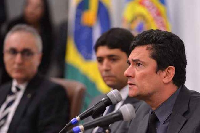 Sérgio Moro durante seminário sobre combate à corrupção(foto: Isaac Amorim/MJSP) Sérgio Moro durante seminário sobre combate à corrupção(foto: Isaac Amorim/MJSP)