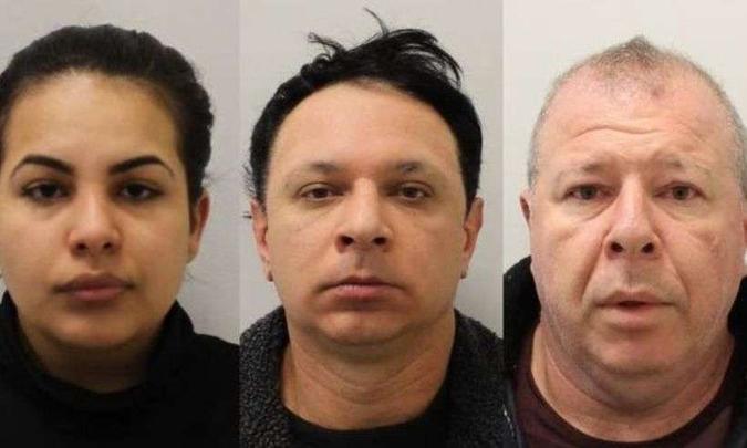 Flavia, Renato e Raul Sacchi - eram os cabeças de uma quadrilha que explorava mulheres, vendia drogas e controlava bordéis clandestinos em Londres, segundo a polícia(foto: Metropolitan Police) Flavia, Renato e Raul Sacchi - eram os cabeças de uma quadrilha que explorava mulheres, vendia drogas e controlava bordéis clandestinos em Londres, segundo a polícia(foto: Metropolitan Police)
