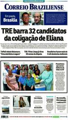 Confira a Capa do Jornal Correio Braziliense do dia 18/09/2018