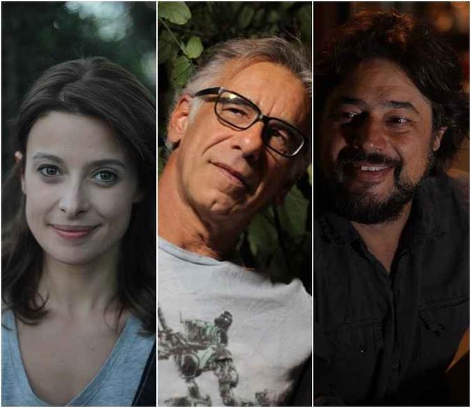 A atriz, Bruna Spínola; o diretor de fotografia, Gustavo Hadba e o diretor, René Sampaio(foto: Bárbara Cabral/Esp. CB/D.A Press) A atriz, Bruna Spínola; o diretor de fotografia, Gustavo Hadba e o diretor, René Sampaio(foto: Bárbara Cabral/Esp. CB/D.A Press)