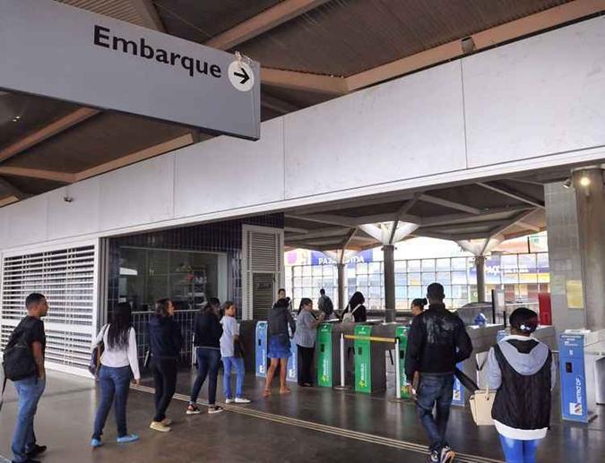 Estações com movimentação abaixo do normal: 18 trens em circulação(foto: Minervino Junior/Cb/D.A Press) Estações com movimentação abaixo do normal: 18 trens em circulação(foto: Minervino Junior/Cb/D.A Press)