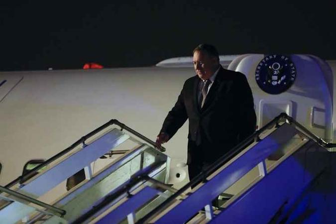 Mike Pompeo, secretário de Estado Americano (foto: Natacha Pisarenko/AFP) Mike Pompeo, secretário de Estado Americano (foto: Natacha Pisarenko/AFP)