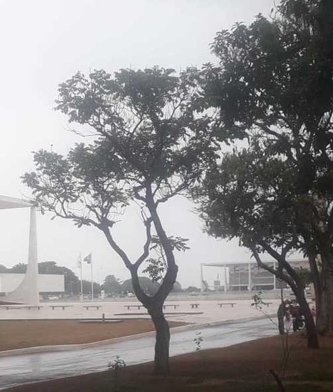 Chuva foi registrada em vários pontos do DF (foto: Arquivo pessoal) Chuva foi registrada em vários pontos do DF (foto: Arquivo pessoal)