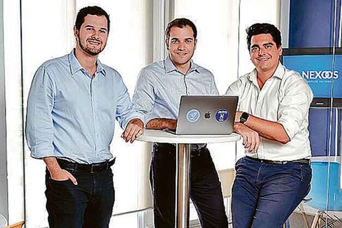 Murilo Bassora, Daniel Gomes e Nicolás Arrellaga: no Brasil, a Nexoos já intermediou cerca de 700 operações de financiamento (foto: Nexoos/Divulgação) Murilo Bassora, Daniel Gomes e Nicolás Arrellaga: no Brasil, a Nexoos já intermediou cerca de 700 operações de financiamento (foto: Nexoos/Divulgação)