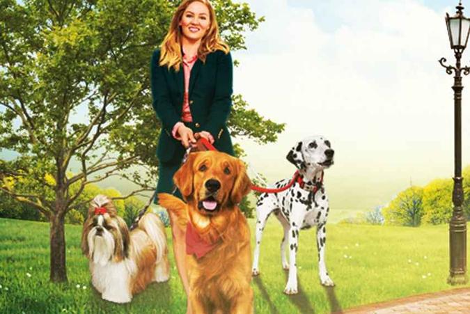 Bailey herdou três cachorros dos ex-namorados(foto: Hallmark Channel/Reprodução) Bailey herdou três cachorros dos ex-namorados(foto: Hallmark Channel/Reprodução)
