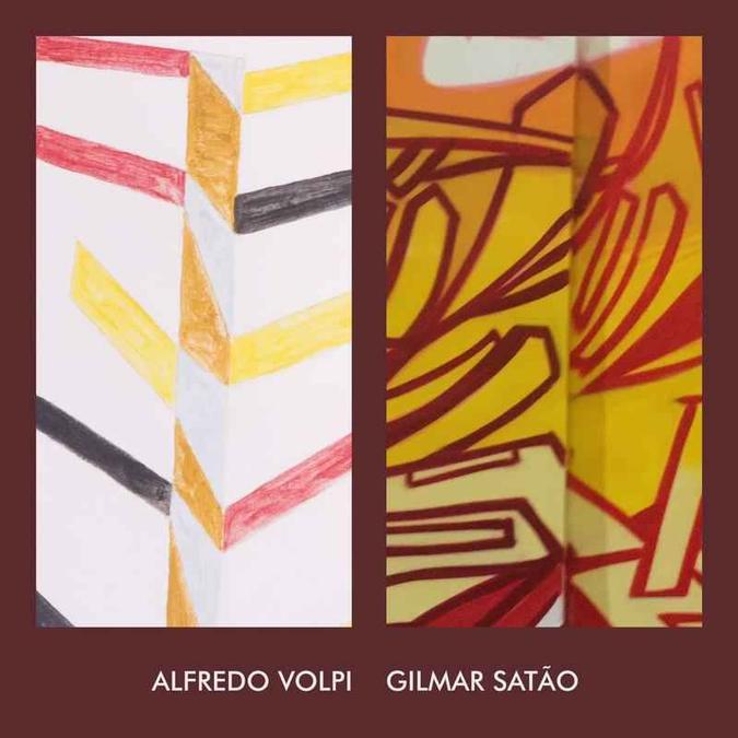 Obra de Alfredo Volpi (E) interpretada pelo artista de rua Gilmar Satão (D)Reprodução Obra de Alfredo Volpi (E) interpretada pelo artista de rua Gilmar Satão (D)Reprodução