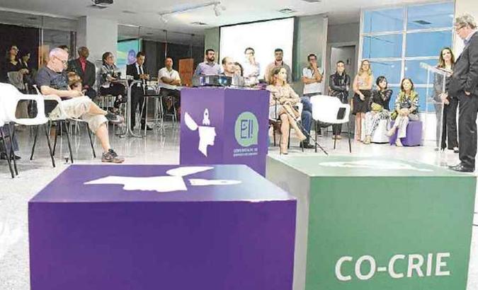 Novo espaço, que conta com área de coworking e salas multimídia, foi apresentado esta semana a empresários(foto: Camila de Magalhães/FAC/D.A Press) Novo espaço, que conta com área de coworking e salas multimídia, foi apresentado esta semana a empresários(foto: Camila de Magalhães/FAC/D.A Press)