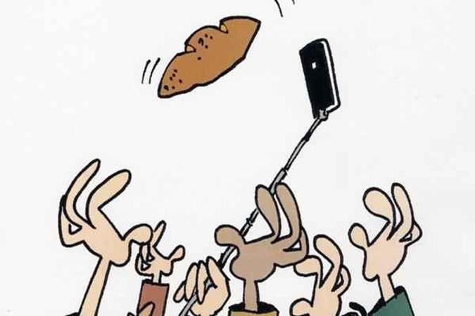 A charge 'Turismo sustentável', de Ronaldo Cunha Dias, foi eleita a preferido do público dentre 43 obras selecionadas(foto: Reprodução/Internet) A charge 'Turismo sustentável', de Ronaldo Cunha Dias, foi eleita a preferido do público dentre 43 obras selecionadas(foto: Reprodução/Internet)
