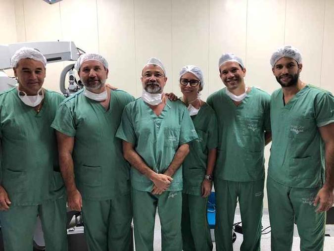 Da esquerda para a direita: Guaraci Beleza; Evaldo Trajano; Renato Sá; Raphaela Bueno; Fernando Maia Peixoto Filho; e Matheus Beleza(foto: Reprodução) Da esquerda para a direita: Guaraci Beleza; Evaldo Trajano; Renato Sá; Raphaela Bueno; Fernando Maia Peixoto Filho; e Matheus Beleza(foto: Reprodução)