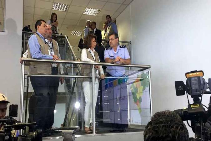 Por videoconferência, foi possível observar as informações de São Paulo e Rio de Janeiro(foto: Camila Venosa/D.A.Press) Por videoconferência, foi possível observar as informações de São Paulo e Rio de Janeiro(foto: Camila Venosa/D.A.Press)