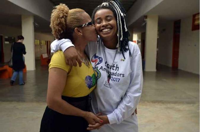Dayane e a mãe, Zildete Martins: orgulho(foto: Marcelo Ferreira/CB/D.A Press) Dayane e a mãe, Zildete Martins: orgulho(foto: Marcelo Ferreira/CB/D.A Press)